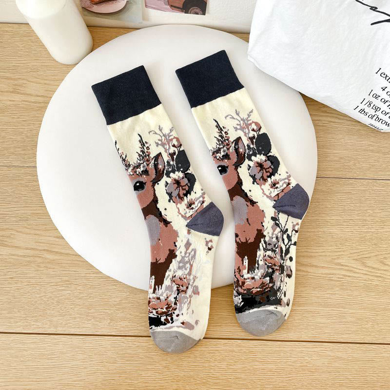 Chaussettes courtes à motifs d'animaux de dessin animé (6 paires) - image 6