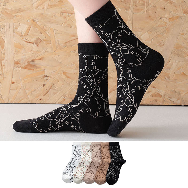 Chaussettes Line Cat Quarter (5 paires) - image 1