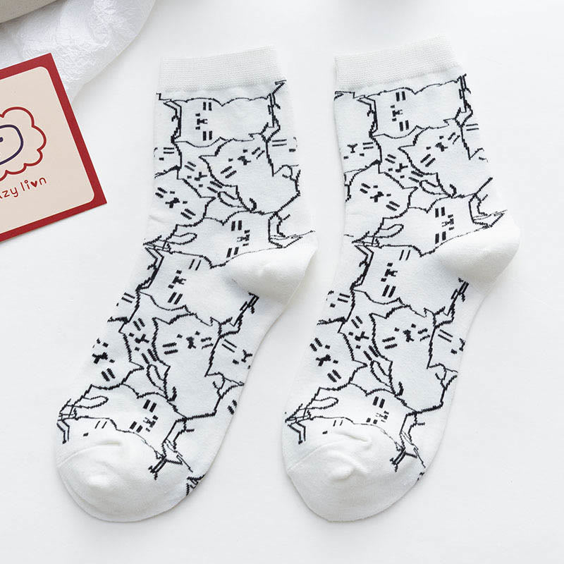 Chaussettes Line Cat Quarter (5 paires) - Blanc - EU36-40 (US3-7) - image 11