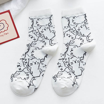 Chaussettes Line Cat Quarter (5 paires) - Blanc - EU36-40 (US3-7) - image 11