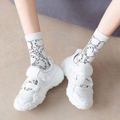 Chaussettes Line Cat Quarter (5 paires) - image 5