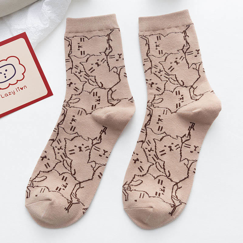 Chaussettes Line Cat Quarter (5 paires) - Kaki - EU36-40 (US3-7) - image 12