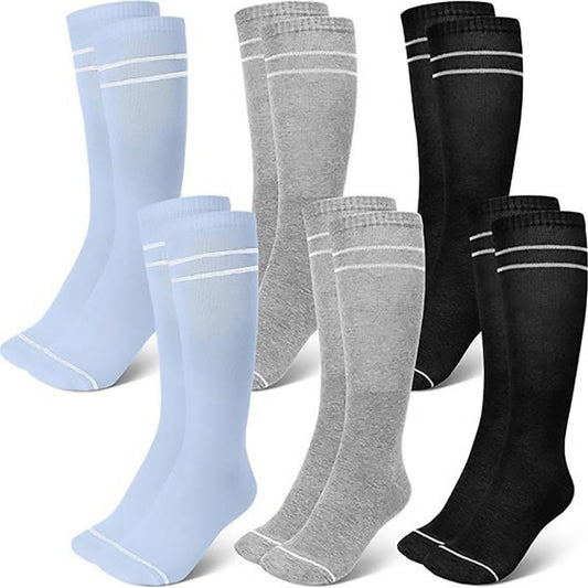 Chaussettes de compression douces et unies (6 paires)