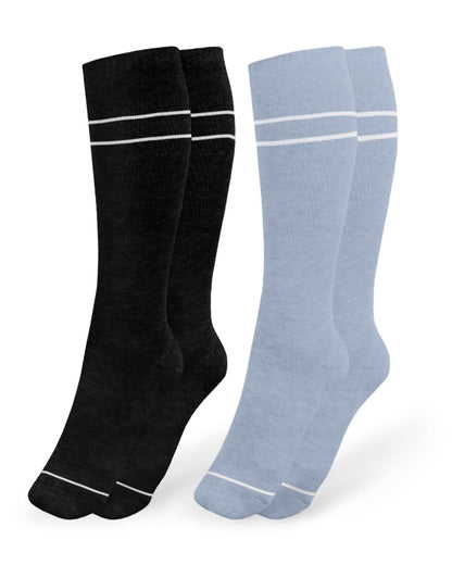 Chaussettes de compression douces et unies (6 paires)