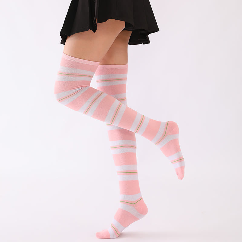 Chaussettes hautes à rayures larges (6 paires) - image 1