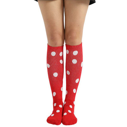 Chaussettes hautes à pois blancs et verts (3 paires)