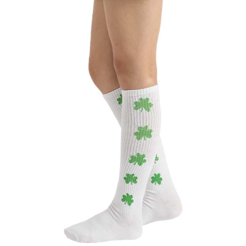 Chaussettes hautes à motif trèfle à quatre feuilles (4 paires)