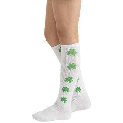 Chaussettes hautes à motif trèfle à quatre feuilles (4 paires)
