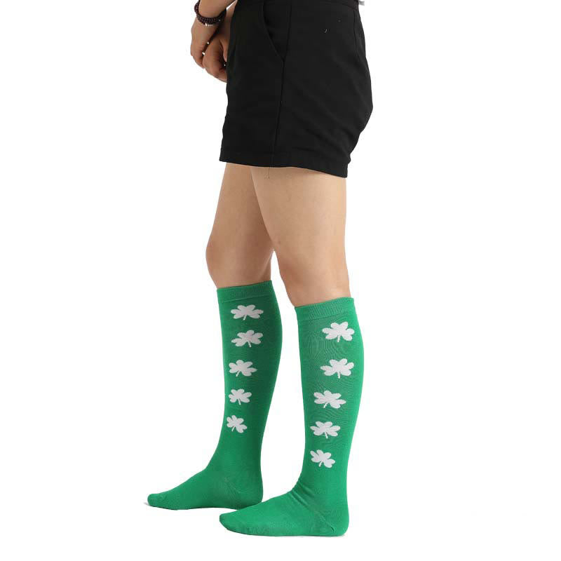 Chaussettes hautes à motif trèfle à quatre feuilles (4 paires)