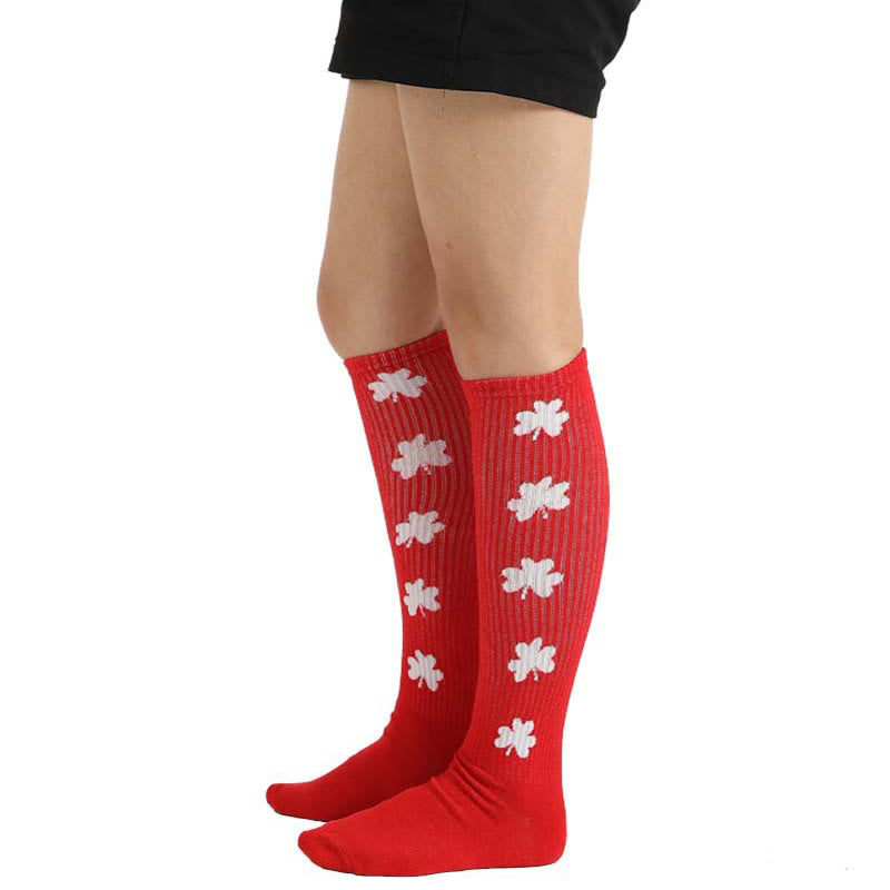 Chaussettes hautes à motif trèfle à quatre feuilles (4 paires)