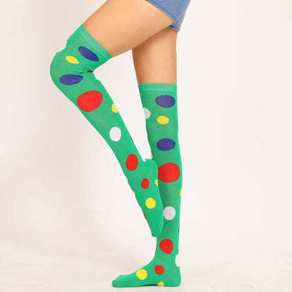 Chaussettes hautes à pois colorés (5 paires)