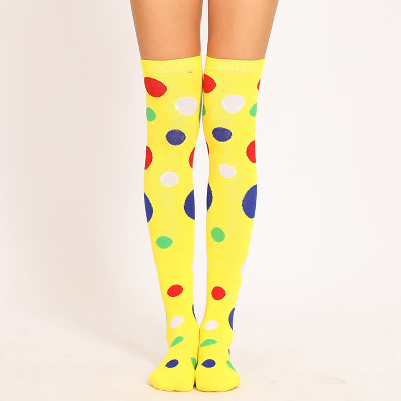 Chaussettes hautes à pois colorés (5 paires)