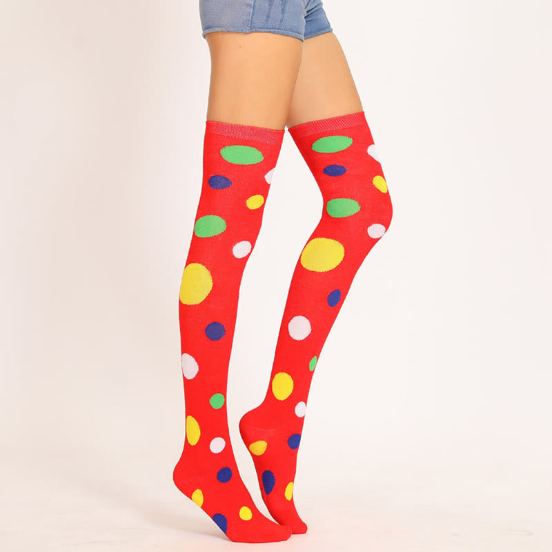 Chaussettes hautes à pois colorés (5 paires)