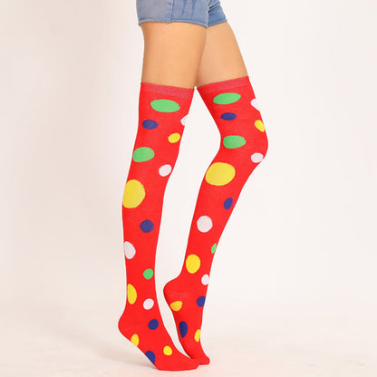 Chaussettes hautes à pois colorés (5 paires)