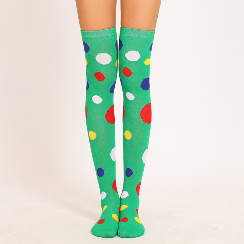 Chaussettes hautes à pois colorés (5 paires)