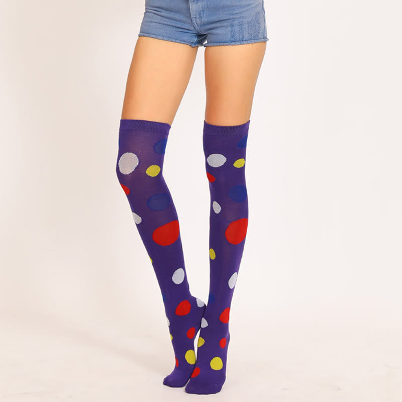 Chaussettes hautes à pois colorés (5 paires)