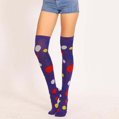 Chaussettes hautes à pois colorés (5 paires)