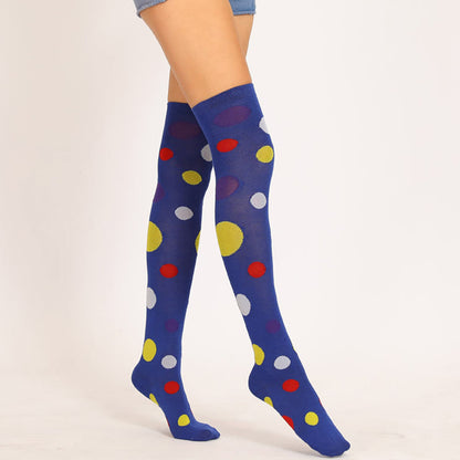 Chaussettes hautes à pois colorés (5 paires)