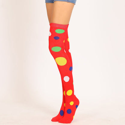 Chaussettes hautes à pois colorés (5 paires)