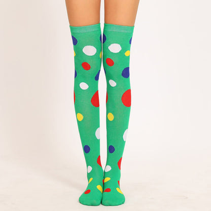 Chaussettes hautes à pois colorés (5 paires)