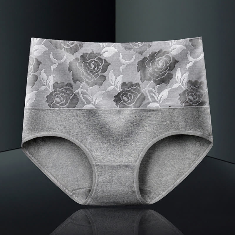Culotte imprimée exquise (paquet de 4) - Gris - 5XL - image 9