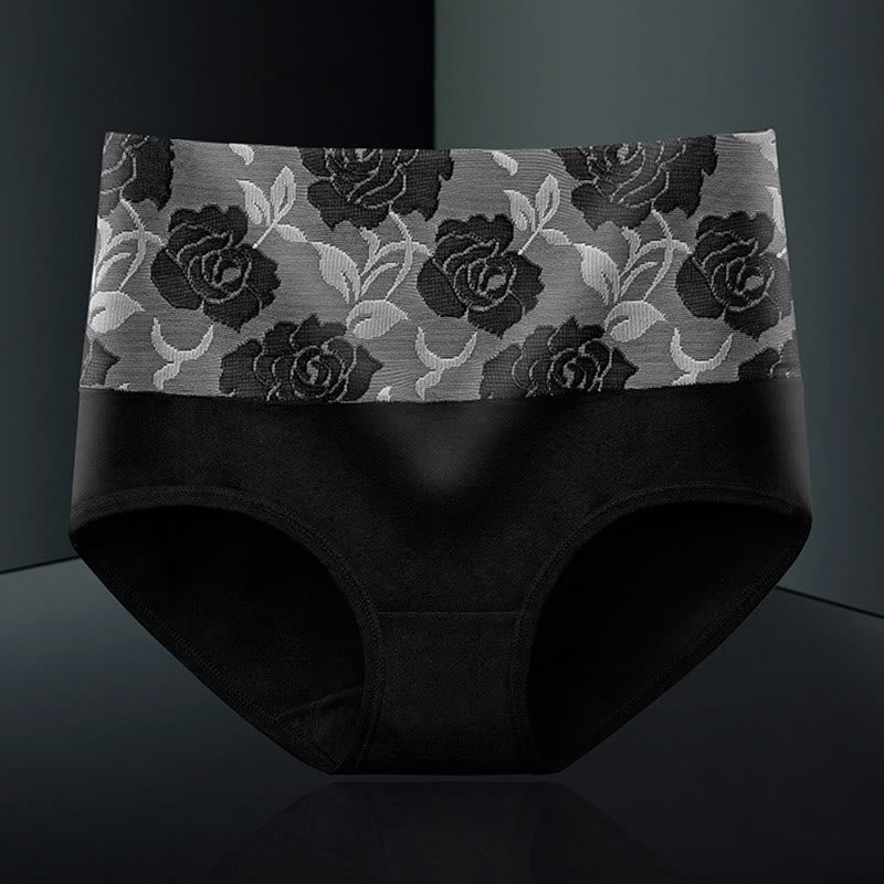 Culotte imprimée exquise (paquet de 4) - Noir - 5XL - image 10
