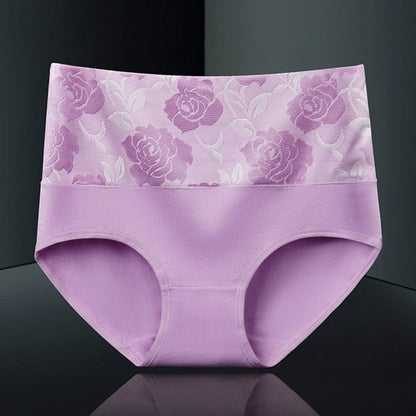 Culotte imprimée exquise (paquet de 4) - Violet clair - 5XL - image 6