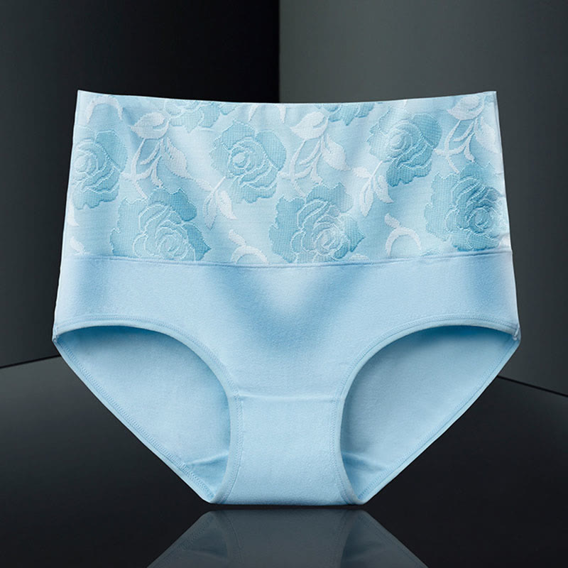 Culotte imprimée exquise (paquet de 4) - Bleu - 5XL - image 8