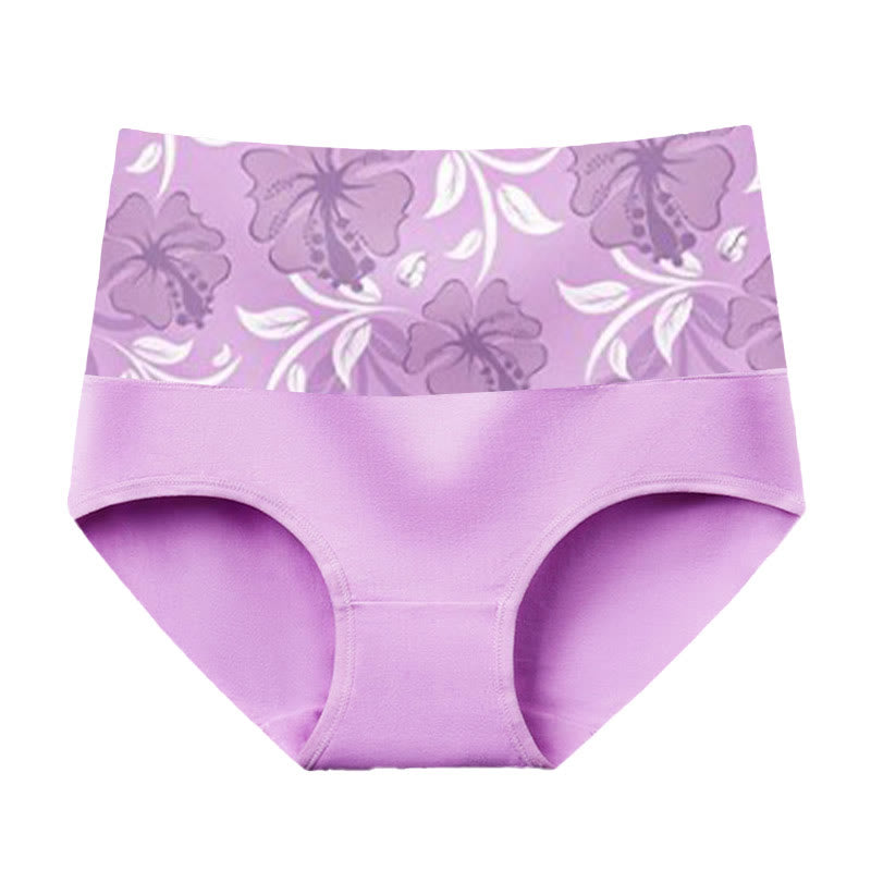 Culottes à fleurs de couleur unie (paquets de 3) - Violet clair - 5XL - image 5