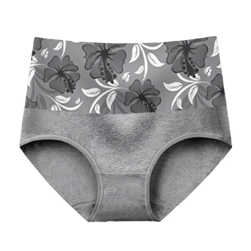 Culottes à fleurs de couleur unie (paquets de 3) - Gris - 5XL - image 4