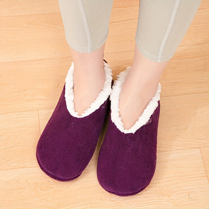 Chaussettes antidérapantes de couleur unie grande taille (3 paires) - image 1
