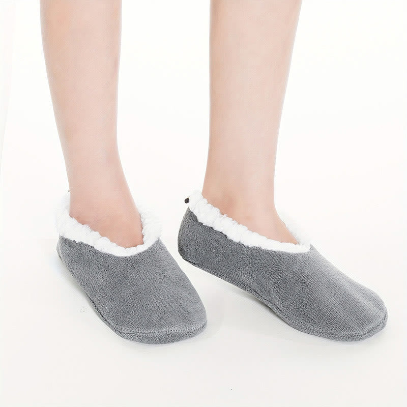 Chaussettes antidérapantes de couleur unie grande taille (3 paires) - image 3