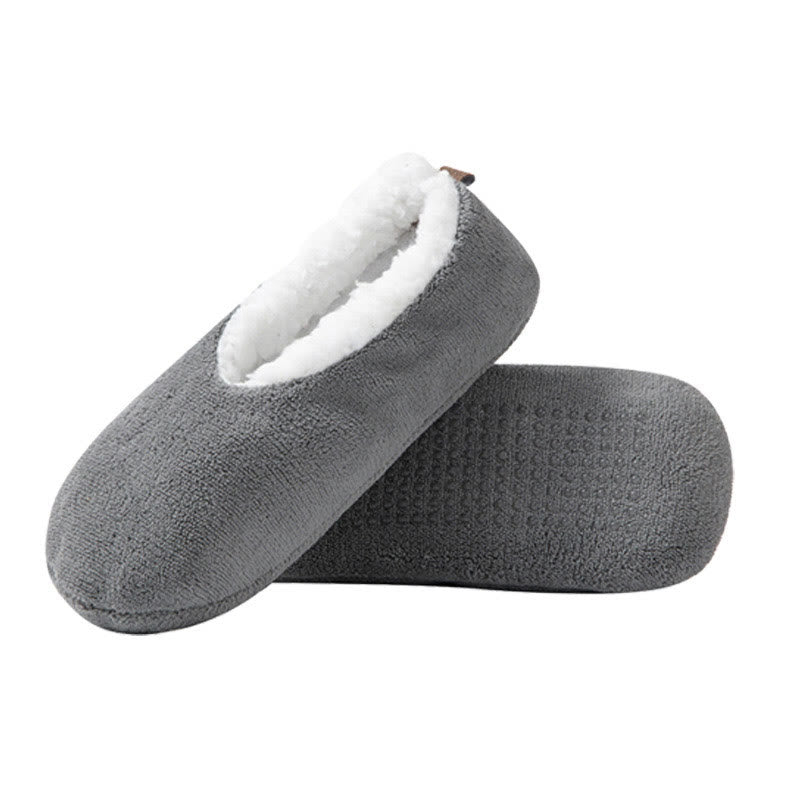 Chaussettes antidérapantes de couleur unie grande taille (3 paires) - Gris - EU38-40 (US5-7) - image 5