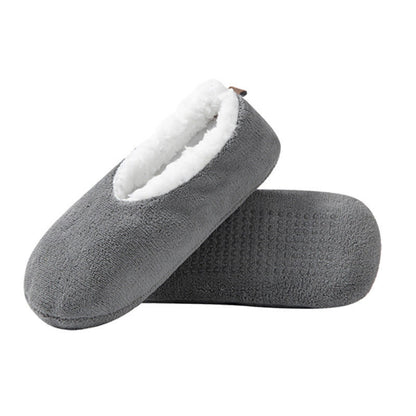 Chaussettes antidérapantes de couleur unie grande taille (3 paires) - Gris - EU38-40 (US5-7) - image 5