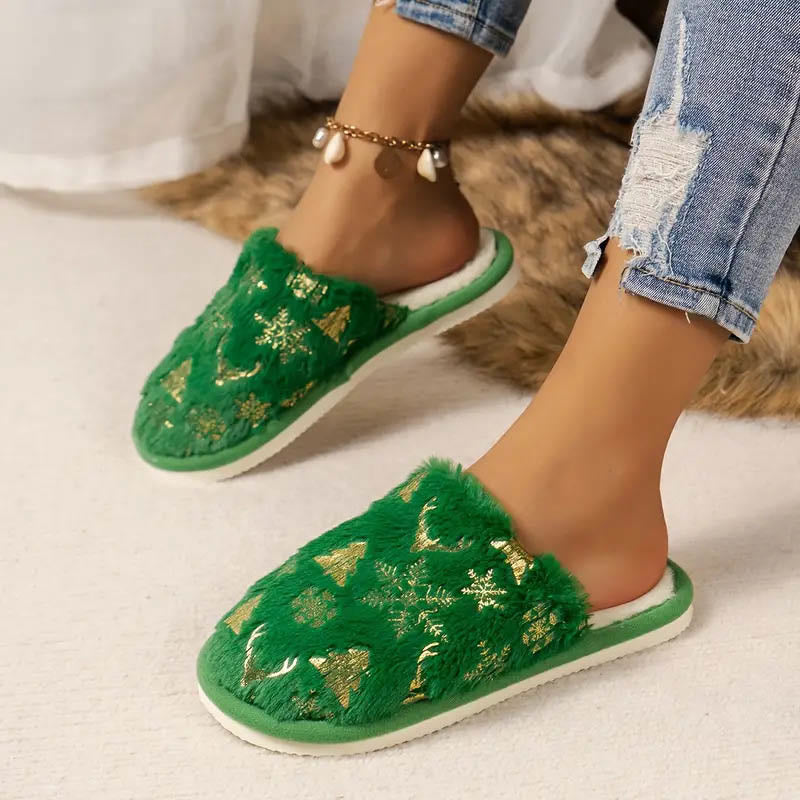 Chaussons sapin de Noël grande taille - Vert - EU44-45 (U10-11) - image 4