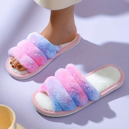 Chaussons tie-dye à bout ouvert grande taille