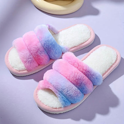 Chaussons tie-dye à bout ouvert grande taille - Rose - EU40-41 (U7-7,5) - image 3