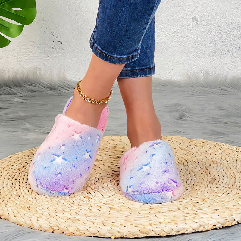Chaussons tie-dye étoiles grande taille - Violet clair - EU40-41 (U7-7,5) - image 3