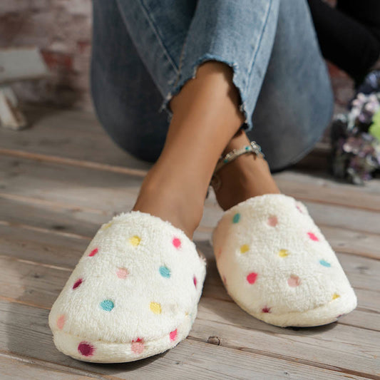 Chaussons à pois colorés grande taille - image 0