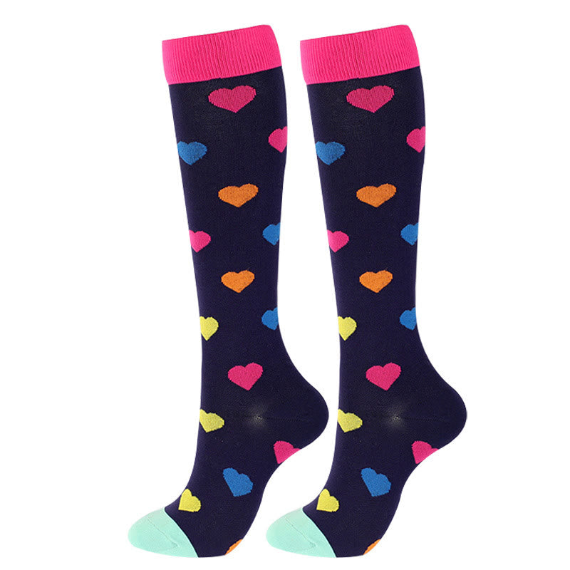 Chaussettes de compression à lèvres rouges (5 paires)