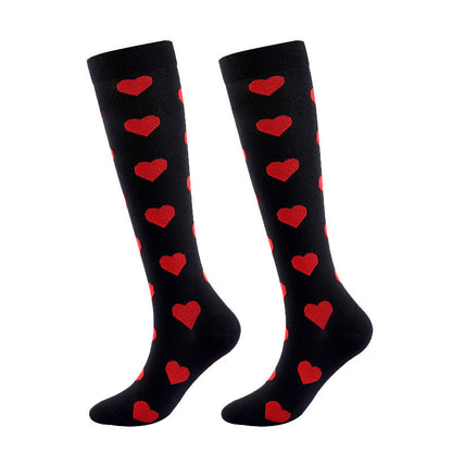 Chaussettes de compression à lèvres rouges (5 paires)