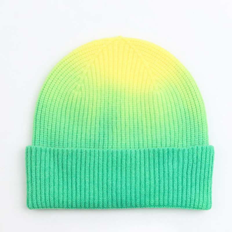 Ensemble 2 en 1 de gants et bonnets de couleur dégradée - Vert - Taille unique - image 5