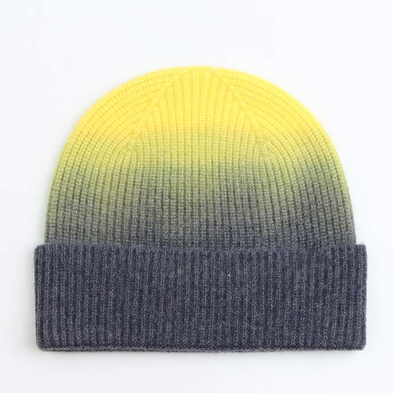 Ensemble 2 en 1 de gants et bonnets de couleur dégradée - Jaune - Taille unique - image 7