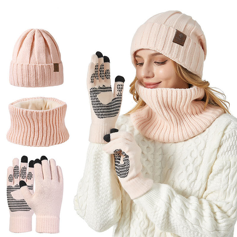 Ensemble 3 en 1 de gants chauds et tendance, bonnet et écharpe