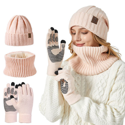 Ensemble 3 en 1 de gants chauds et tendance, bonnet et écharpe