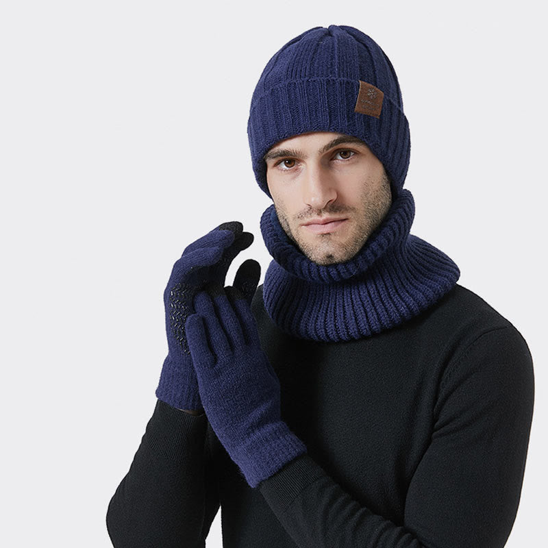 Ensemble 3 en 1 de gants chauds et tendance, bonnet et écharpe