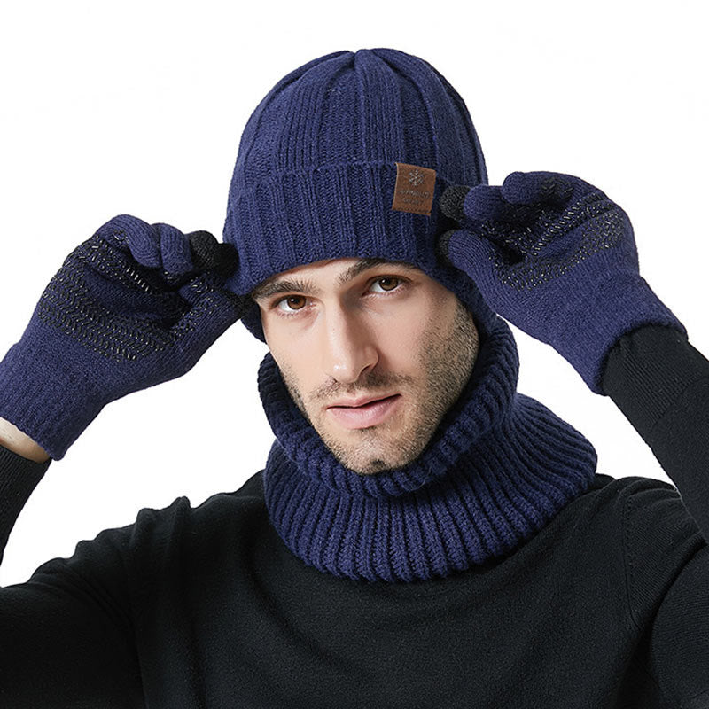 Ensemble 3 en 1 de gants chauds et tendance, bonnet et écharpe