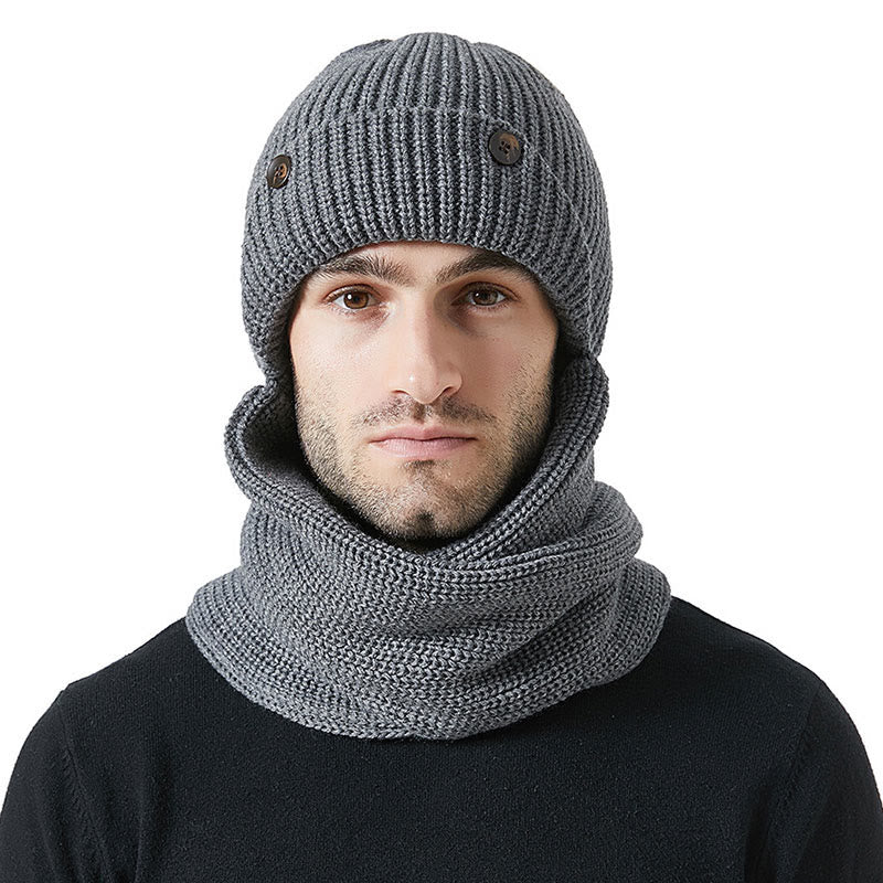 Ensemble bonnet et écharpe de protection auditive 2 en 1 - Gris - Taille unique - image 5