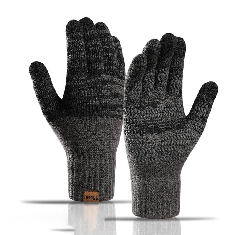 Gants d'hiver de couleurs assorties - Gris foncé - Taille unique - image 3