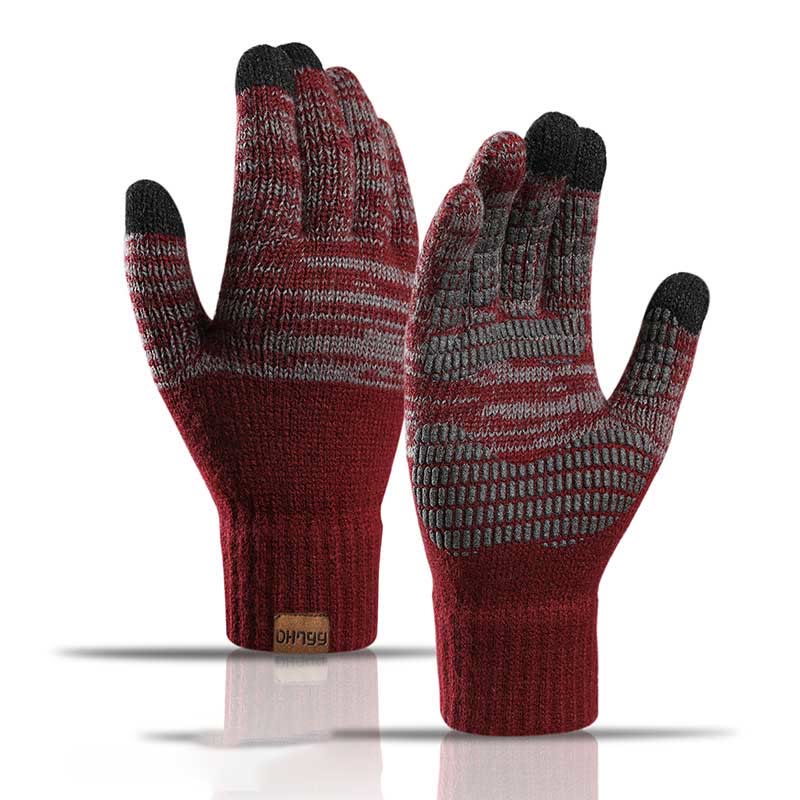 Gants d'hiver de couleurs assorties - Vin - Taille unique - image 4